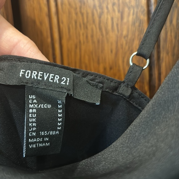 Black slip dress size medium spaghetti straps - Picture 2 of 5